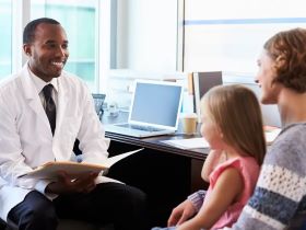 Doctor with family